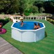 Piscina redonda de acero blanco Fidji Gre