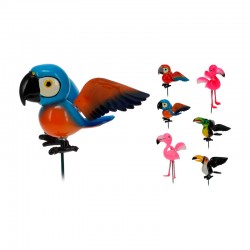 Piqueta de pájaro decorativa 13x14x67cm para maceta