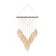 Decoración de pared en macramé de madera de pino/algodón 45x1,5x68cm Safari