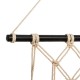 Decoración de pared en macramé de madera de pino/algodón 45x1,5x68cm Safari