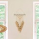 Decoración de pared en macramé de madera de pino/algodón 45x1,5x68cm Safari
