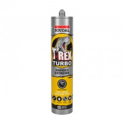 Sellador adhesivo blanco T-Rex Turbo tubo 290ml Soudal