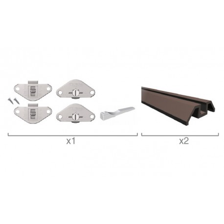 KIT PUERTA ARMARIO 2MT SOBREPON. 12KG