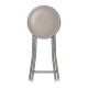 Taburte plegable de cocina taupe