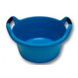 Barreño de plastico con asas 14L 32x18cm colores surtidos