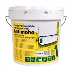Pintura plástica antimoho blanco mate 12L