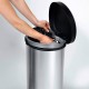 Cubo de basura c/pedal plata 40L Decobin
