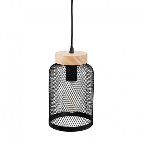 Lámpara colgante de metal rejilla 15cm 40W E27