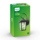 Aplique exterior de aluminio negro E27 60W Buzzard Philips