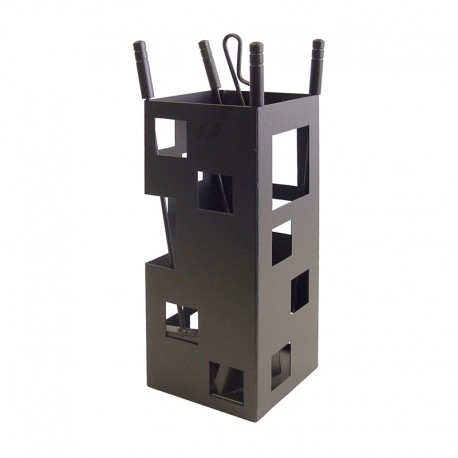 Juego cuadrado de 4 piezas para chimenea