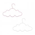 Set de 3 perchas infantiles de metal con forma de nube