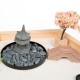 Jardín zen hexagonal de madera 24x21cm