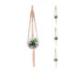 Planta artificial colgante en bola de cristal con luz LED 12x70cm