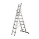 Escalera profesional aluminio 3x7 peldaños