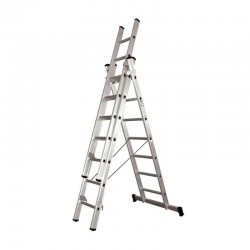 Escalera profesional aluminio 3x7 peldaños