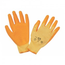 Guantes de látex anticorte naranja