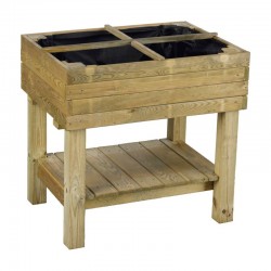 Huerto urbano mesa de madera