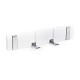 Colgador abatible plástico ABS blanco 4 ganchos