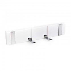 Colgador abatible plástico ABS blanco 4 ganchos