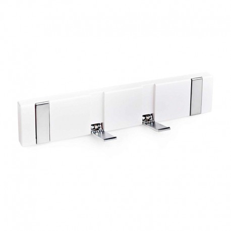 Colgador abatible plástico ABS blanco 4 ganchos