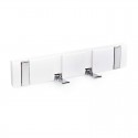 Colgador abatible plástico ABS blanco 4 ganchos