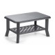 Mesa de resina antracita jardín Lario