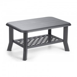 Mesa de resina antracita jardín Lario
