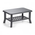 Mesa de resina antracita jardín Lario