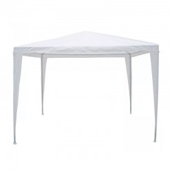 Gazebo de rafia blanco 3x3m