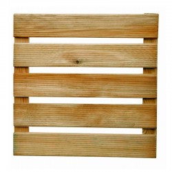 Tarima de madera de pino ranurada 40x40cm Lara