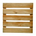 Tarima de madera de pino ranurada 40x40cm Lara