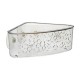 Cestillo rinconera de plástico con ventosas 23,5x16,2x8,4cm