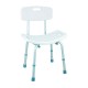Taburete de baño regulable con respaldo