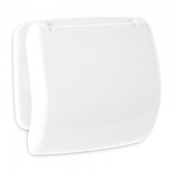 Portarrollos PVC blanco c/tapa Olympia
