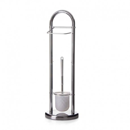 Portarrollos escobillero inox 19x19x64cm