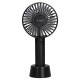 Mini ventilador de mano USB recargable negro