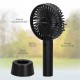 Mini ventilador de mano USB recargable negro