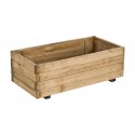 Jardinera rectangular de madera de pino