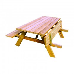 Mesa de picnic con bancos abatibles