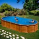 Piscina ovalada de acero acabado madera Amazonia Gre