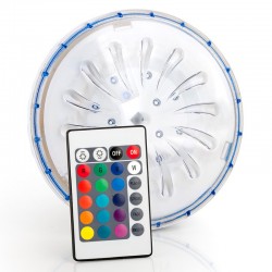Foco LED multicolor con mando piscina