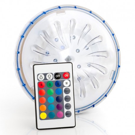 Foco LED multicolor con mando piscina