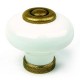 Lote 4 pomos de porcelana brillante para mueble 31mm
