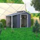 Cobertizo de metal con tragaluz Nottingham 293x129x229cm 3,78m2