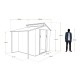 Cobertizo de metal con tragaluz Nottingham 293x129x229cm 3,78m2