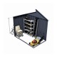 Cobertizo de metal con tragaluz Nottingham 293x129x229cm 3,78m2