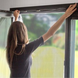 Mosquitera con velcro ventana 130x150cm negro