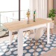 Mesa comedor extensible melamina blanco/roble Kendra