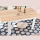 Mesa comedor extensible melamina blanco/roble Kendra