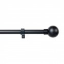 Kit barra de cortina extensible esfera negra 160-300cm